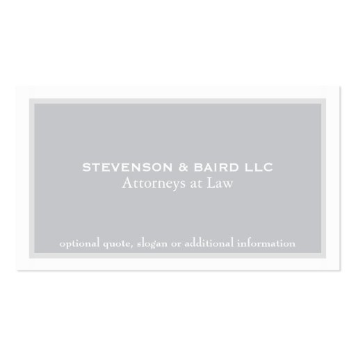 Simple Elegant Attorney Professional Business Card