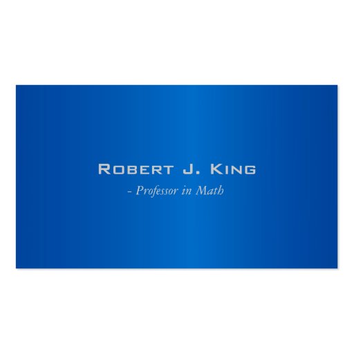 Simple, elegant blue business cards (front side)
