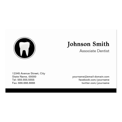 Simple Elegant - Dentist Dental Care Clinic Business Card Templates (back side)