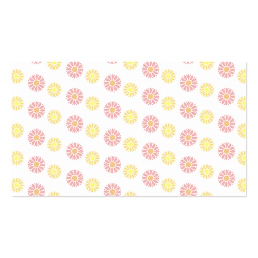 Simple, Elegant Floral Pattern Business Cards (back side)