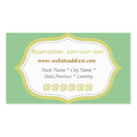 Simple, elegant, lime green customer reward punch business card template