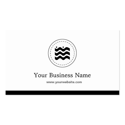 Simple Elegant Professional - Plain Black White Business Card Templates (back side)