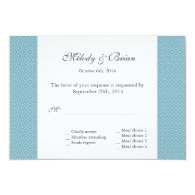 Simple, elegant, royal blue seamless pattern RSVP Personalized Announcements