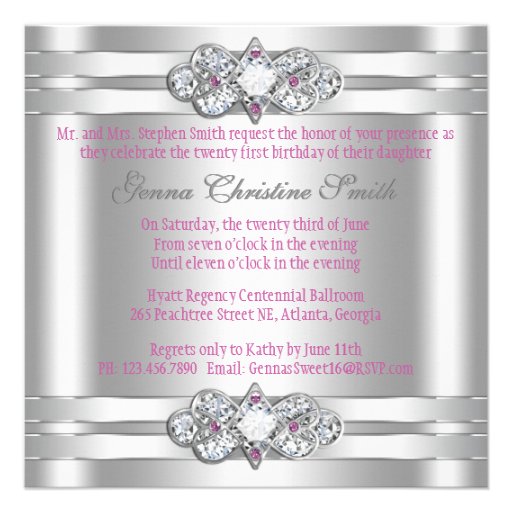 Simple Elegant Silver Invite