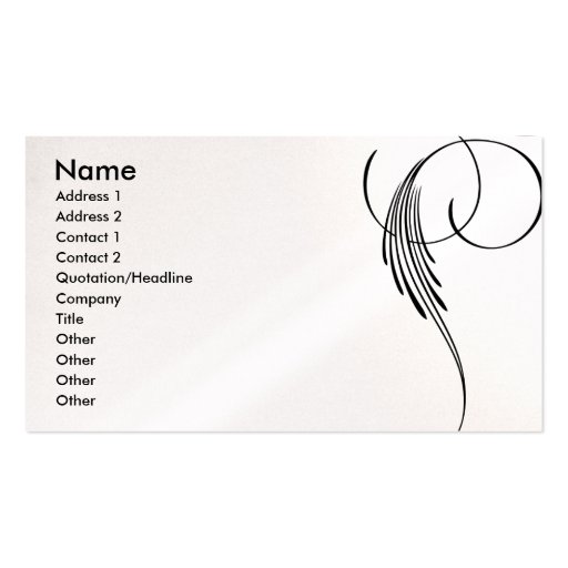 Simple Elegant Swirl Business Card