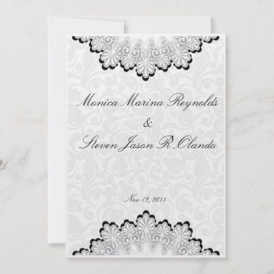 Simple elegant wedding invitation card A018 by kanjiz
