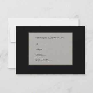 Simple, Elegant Wedding RSVP Card invitation