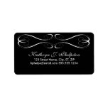 Simple Elegant White Flourish Personalized Address labels