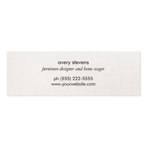 Simple Elegant Wood Minimalist Designer Business Card Template (back side)