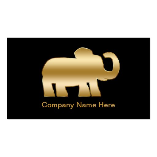 Simple Elephant Business Cards (front side)
