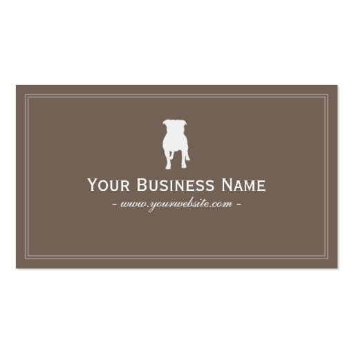 Simple English Bulldog Dog Business Card (front side)