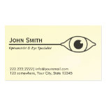 Simple Eye Optometrist & Eye Care Business Card