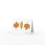Simple Fall Leaves Thank You Note Cards