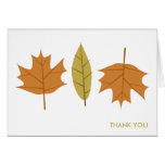 Simple Fall Leaves Thank You Note Cards