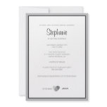 Simple Finger Print Heart Bridal Shower Invitation