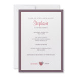 Simple Finger Print Heart Bridal Shower Invitation