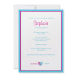 Simple Finger Print Heart Bridal Shower Invitation