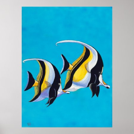 Simple Fish - Moorish Idols print