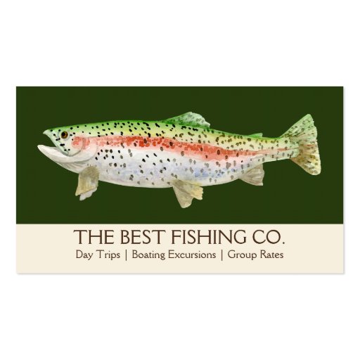 Simple Fishing Charter Boat Guide Business Fish Business Cards