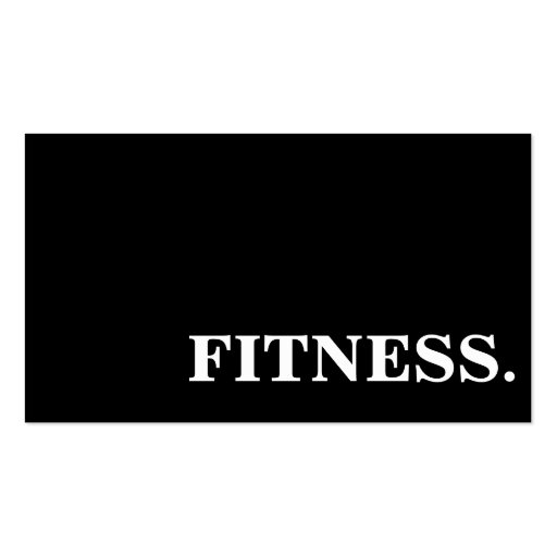 Simple Fitness Personal Trainer Business Card (front side)