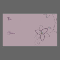 Simple Floral Gift Tag Sticker stickers