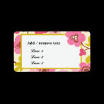 Simple florals-any occassion labels -customize labels