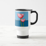 Simple Flowers blue Travel Mug