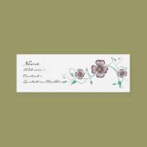 Simple Flowers Note business cards by KarisStudio Simple Flowers Note business cards