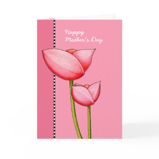 Simple Flowers pink Mother's Day Card card
