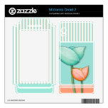 Simple Flowers teal Motorola Droid 2 Skin