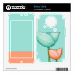 Simple Flowers teal Sharp IS03 Skin