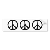 Simple Flowing Peace Sign Bumper Stickers