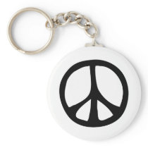 Simple Flowing Peace Sign Keychains