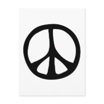 Simple Flowing Peace Sign Post Cards