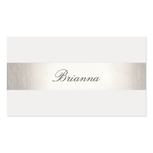 Simple Formal Wedding Consultant Silver Striped Business Card Template (front side)