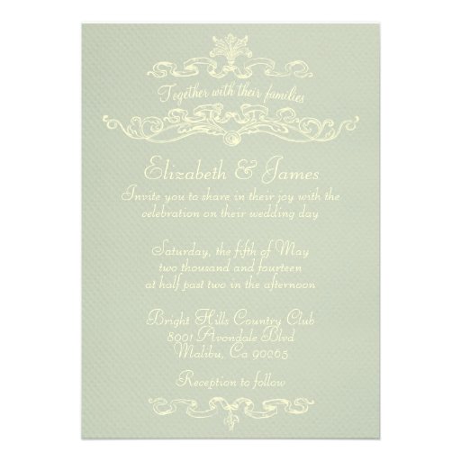 Simple Formal Wedding Invitations