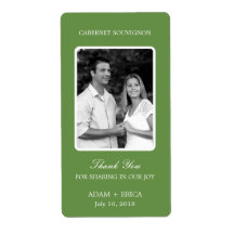 Simple Frame Wedding Wine Labels