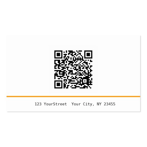Simple Generic  QR Code Neutral Business Card Template (back side)
