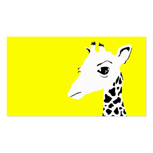 simple giraffe business card (front side)