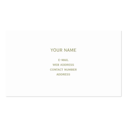 Simple Gold Glitter Business Card Templates (back side)