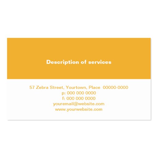 Simple Gold Panel Business Card (back side)