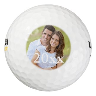 Simple Golfer Photo Wedding Favor Template Pack Of Golf Balls
