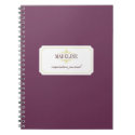 Simple grace purple green inspiration journal spiral notebooks