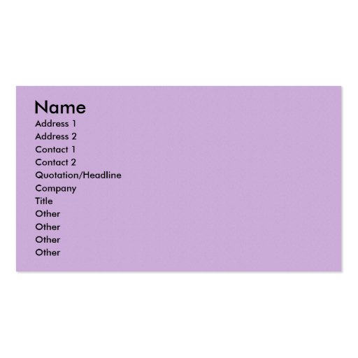 Simple graceful rough purple surface business card template (front side)