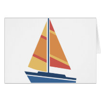 Simple Graphic Sailboat Greeting Card