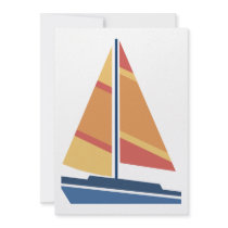 Simple Graphic Sailboat Custom Invitations