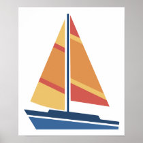 Simple Graphic Sailboat Print