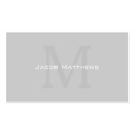 Simple Gray Modern Monogram Business Card Templates