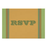 Simple green biege RSVP invitations