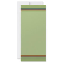 simple green biege stripes custom rack cards